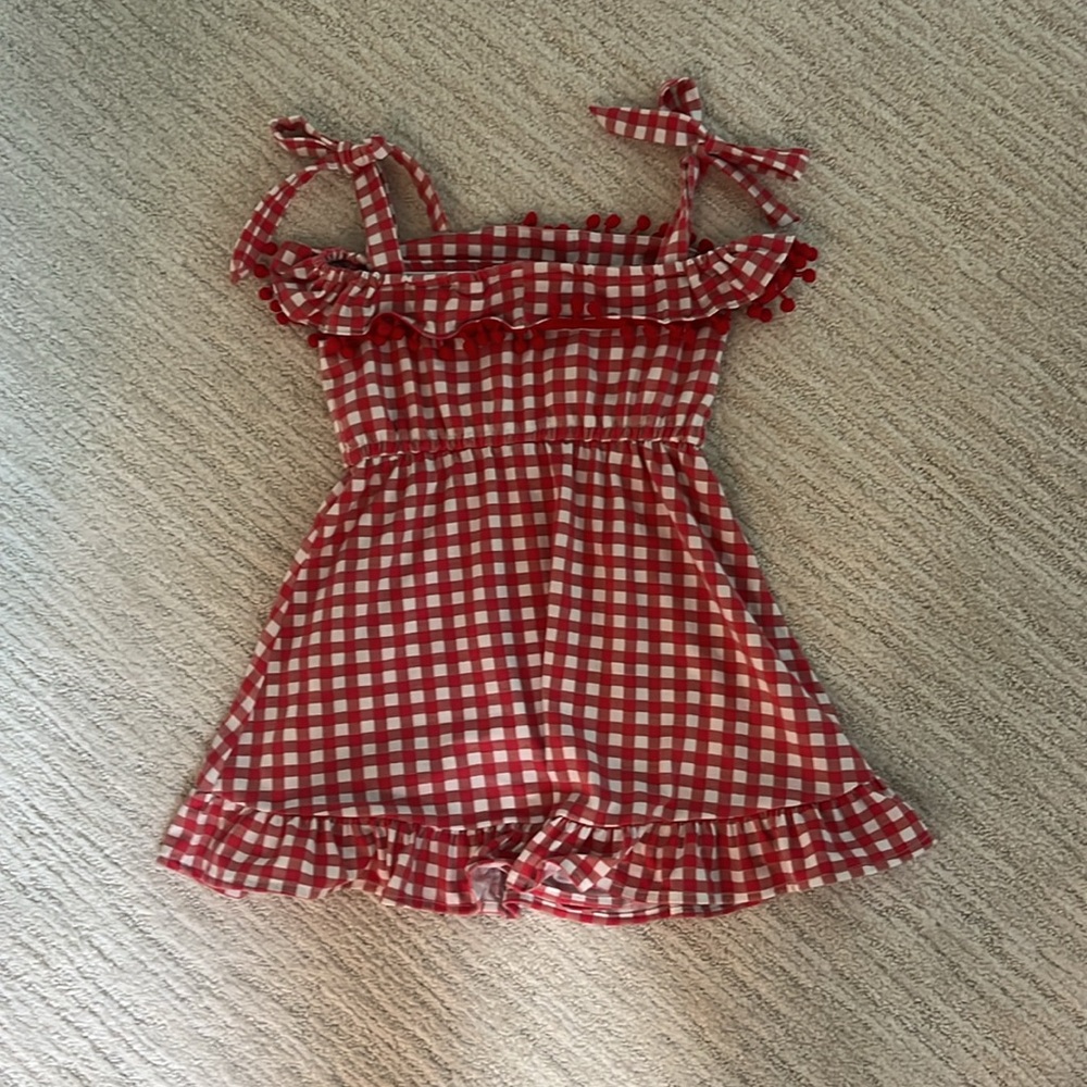 Rare Editions Gingham Red Dress Size 6 - Picture 4 of 5